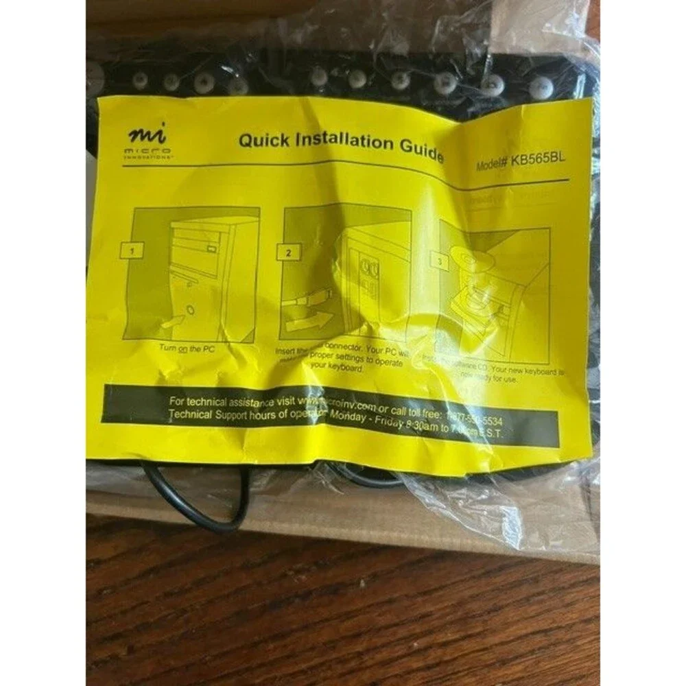 Micro Innovations Internet Elite Keyboard KB565BL Spill Resistant